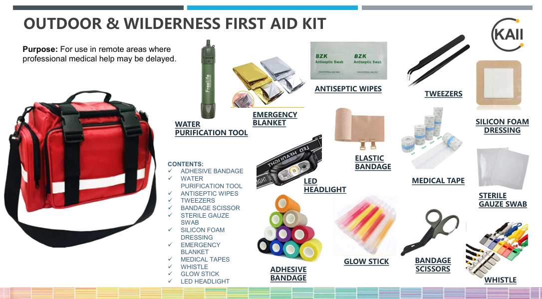 outdoor and wilderness first aid kit